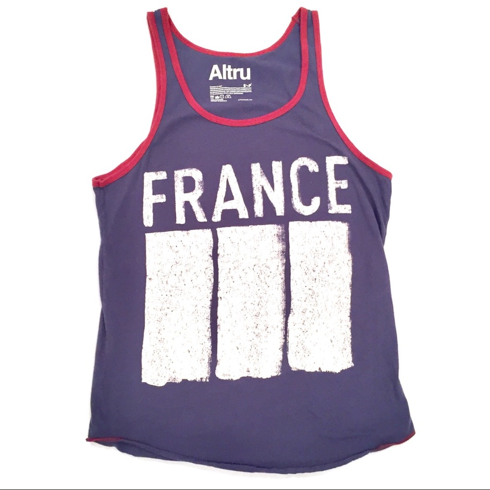Altru Men’s Blue/Purple “France” Tank Size Small
